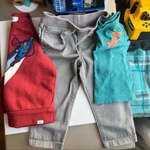 SOLD SOLD SOLD Bundle of three! Old navy summer Dino shirt, Gap pants